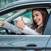 Modern compact sedan used for student driving in Santa Clara