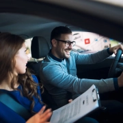 Modern training vehicle with dual controls at AAA Driving School Santa Clara